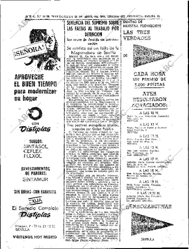 ABC SEVILLA 22-04-1970 página 26