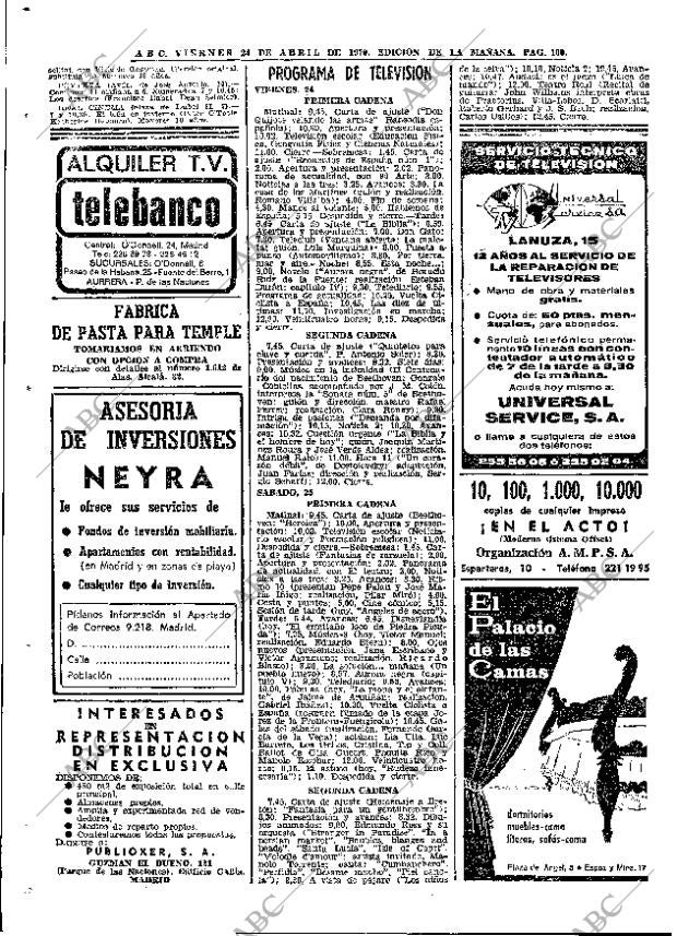 ABC MADRID 24-04-1970 página 100