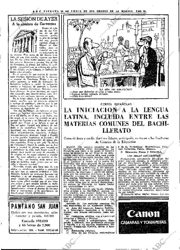 ABC MADRID 24-04-1970 página 31