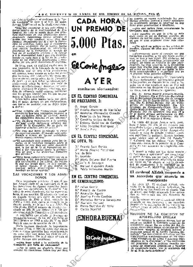 ABC MADRID 24-04-1970 página 42