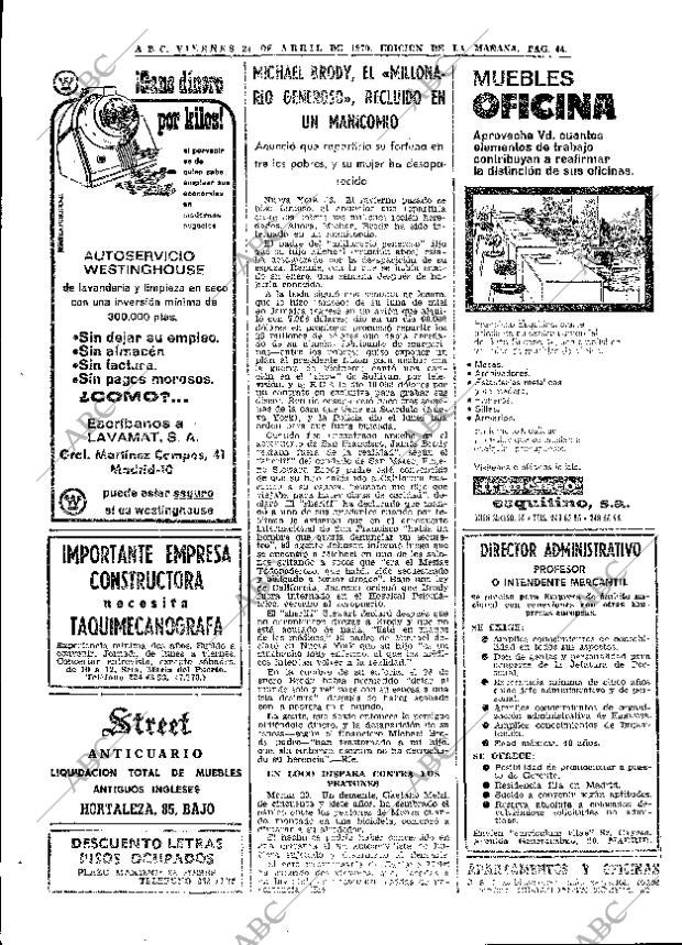 ABC MADRID 24-04-1970 página 44