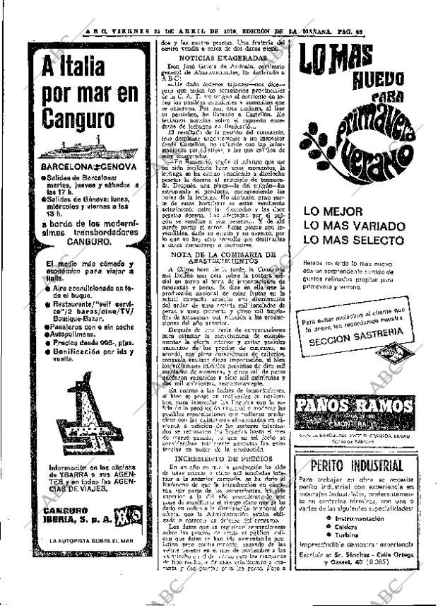 ABC MADRID 24-04-1970 página 56