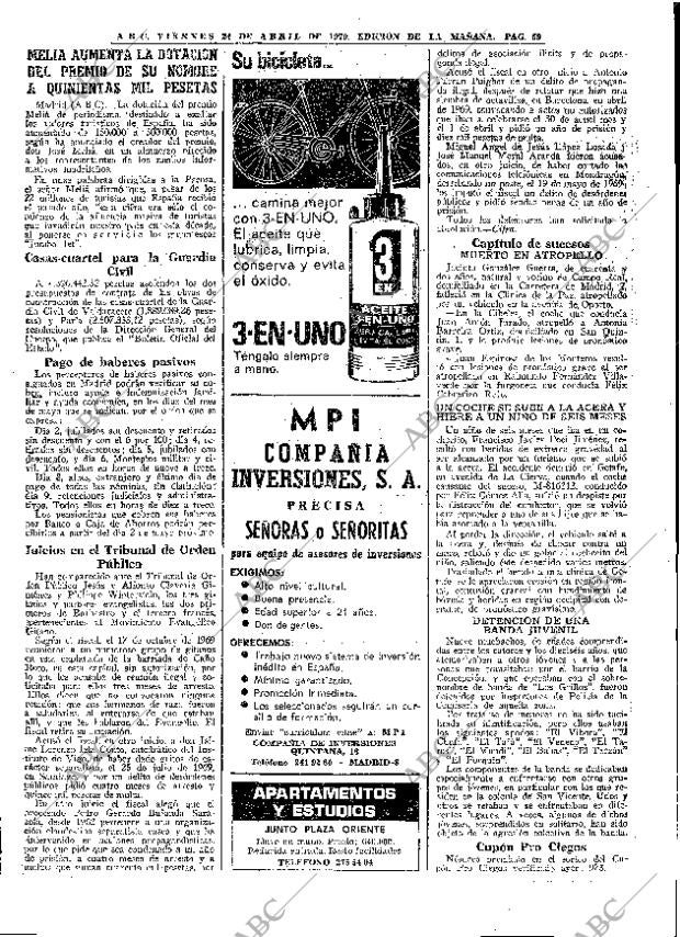 ABC MADRID 24-04-1970 página 59