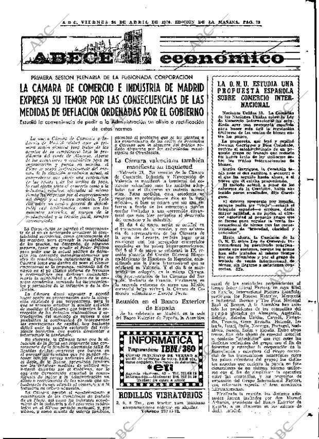 ABC MADRID 24-04-1970 página 73