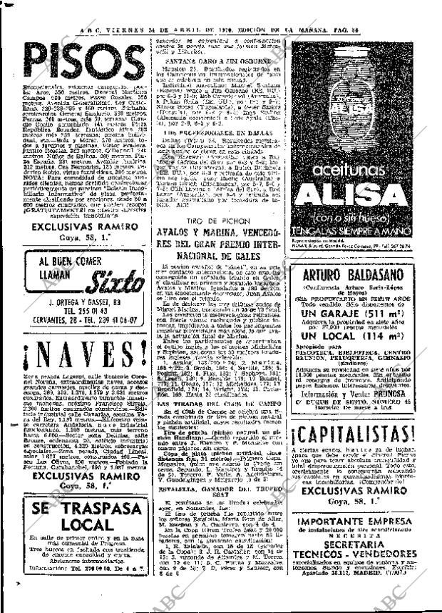 ABC MADRID 24-04-1970 página 84