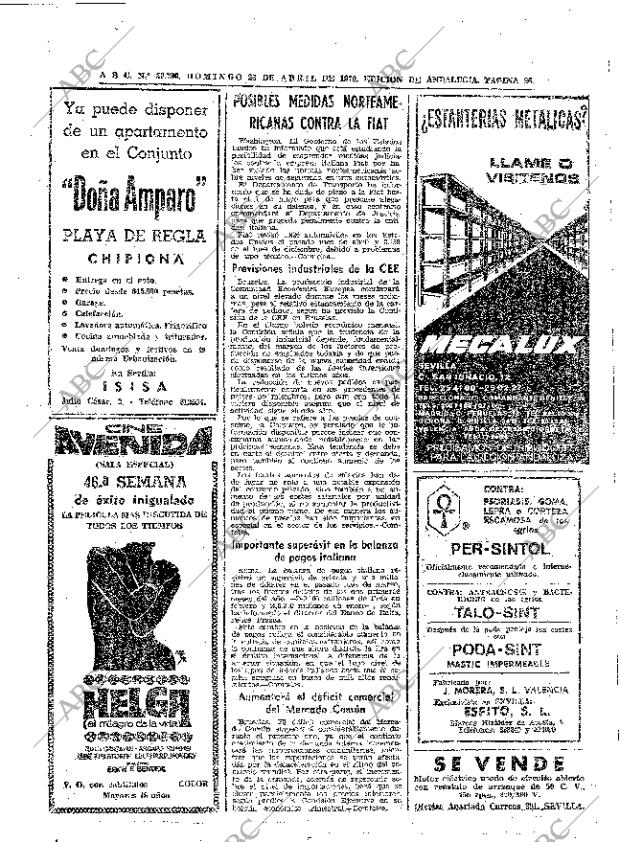 ABC SEVILLA 26-04-1970 página 96