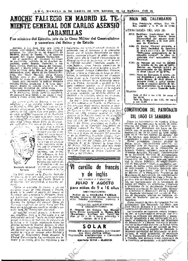 ABC MADRID 28-04-1970 página 43