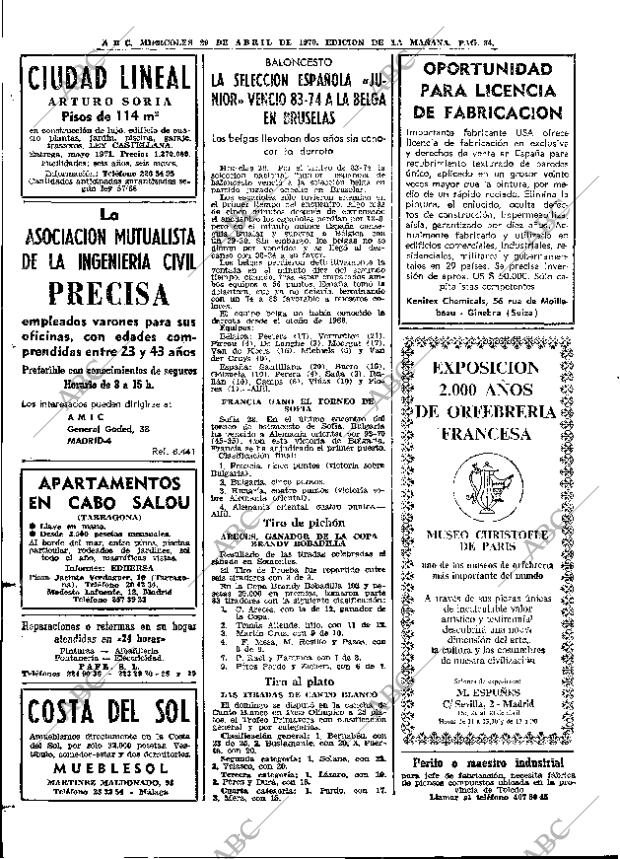 ABC MADRID 29-04-1970 página 84