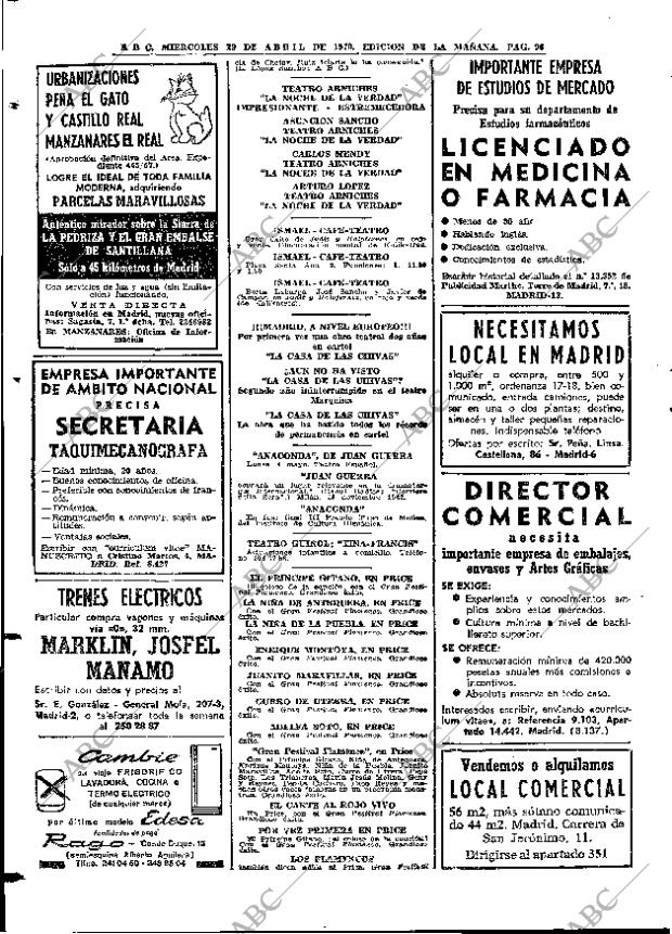 ABC MADRID 29-04-1970 página 96