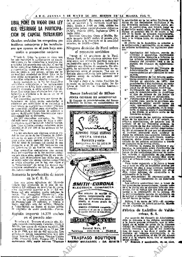 ABC MADRID 07-05-1970 página 71