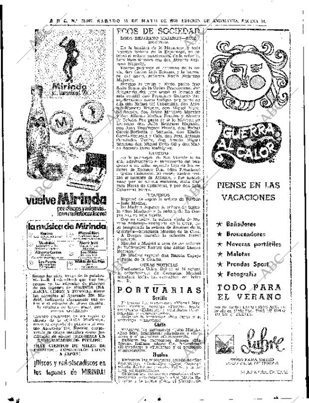 ABC SEVILLA 16-05-1970 página 60