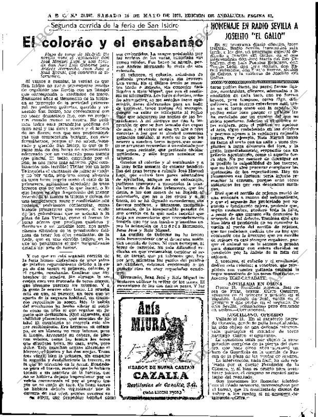 ABC SEVILLA 16-05-1970 página 67