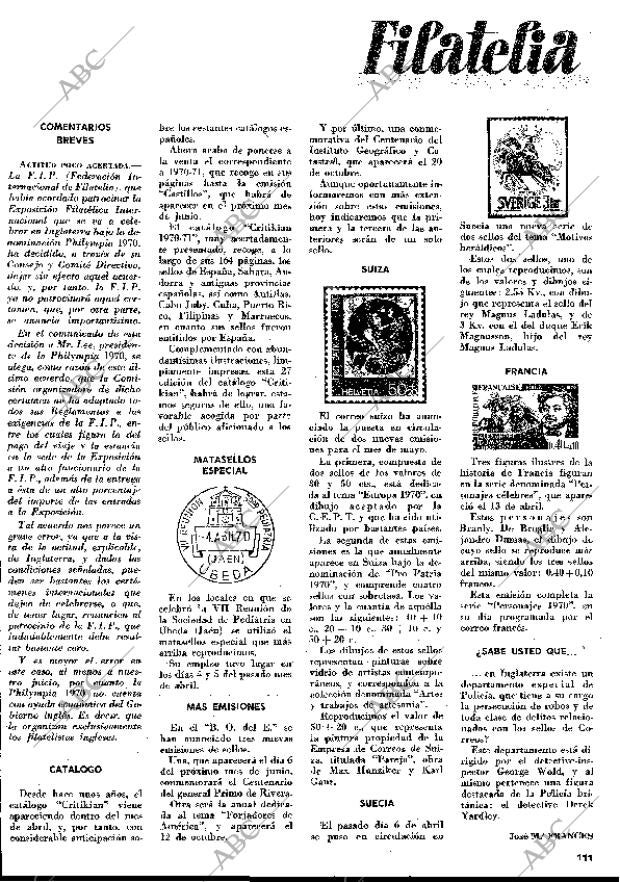 BLANCO Y NEGRO MADRID 16-05-1970 página 111