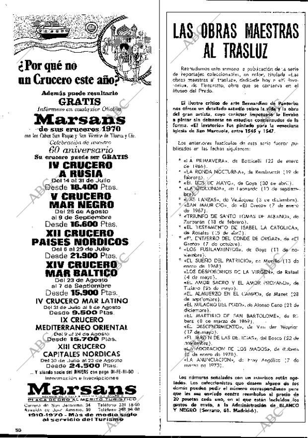 BLANCO Y NEGRO MADRID 16-05-1970 página 50