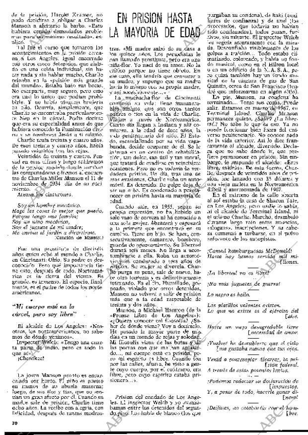 BLANCO Y NEGRO MADRID 16-05-1970 página 70