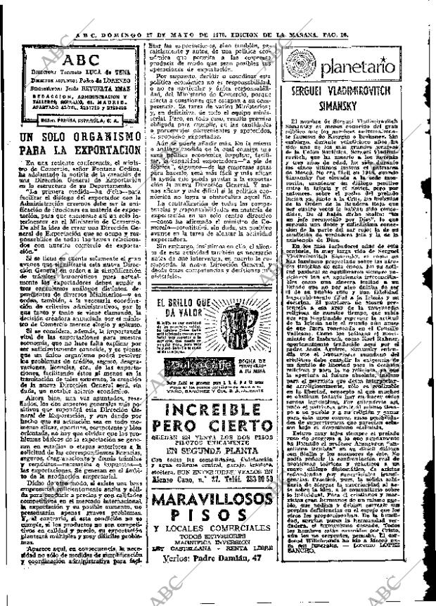 ABC MADRID 17-05-1970 página 16