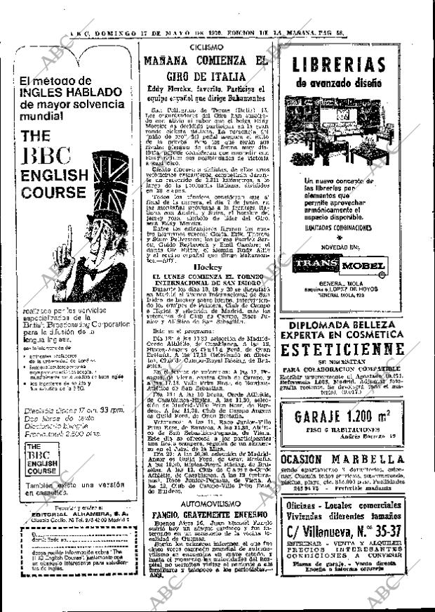 ABC MADRID 17-05-1970 página 58