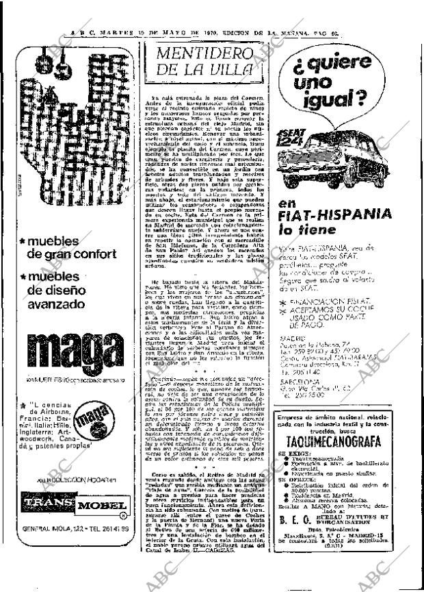 ABC MADRID 19-05-1970 página 46