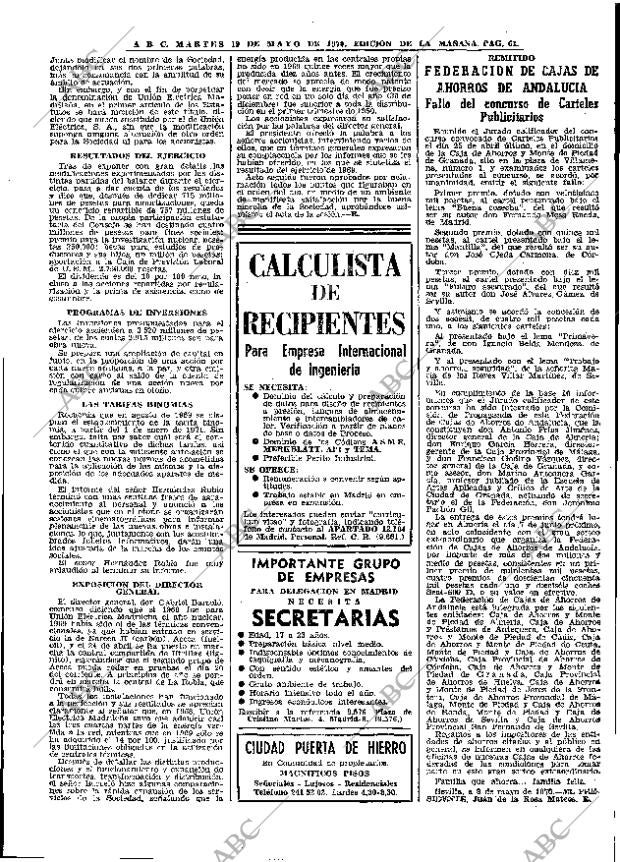 ABC MADRID 19-05-1970 página 61