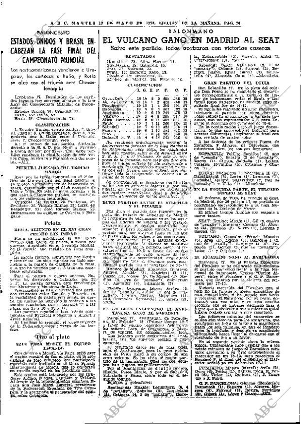 ABC MADRID 19-05-1970 página 70
