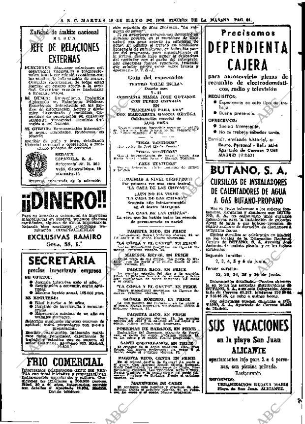 ABC MADRID 19-05-1970 página 81