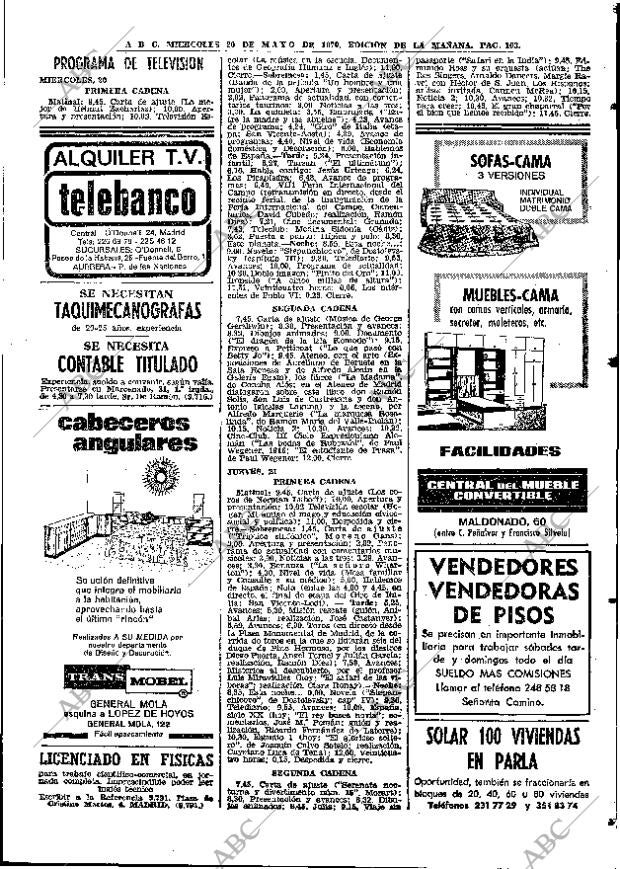 ABC MADRID 20-05-1970 página 103