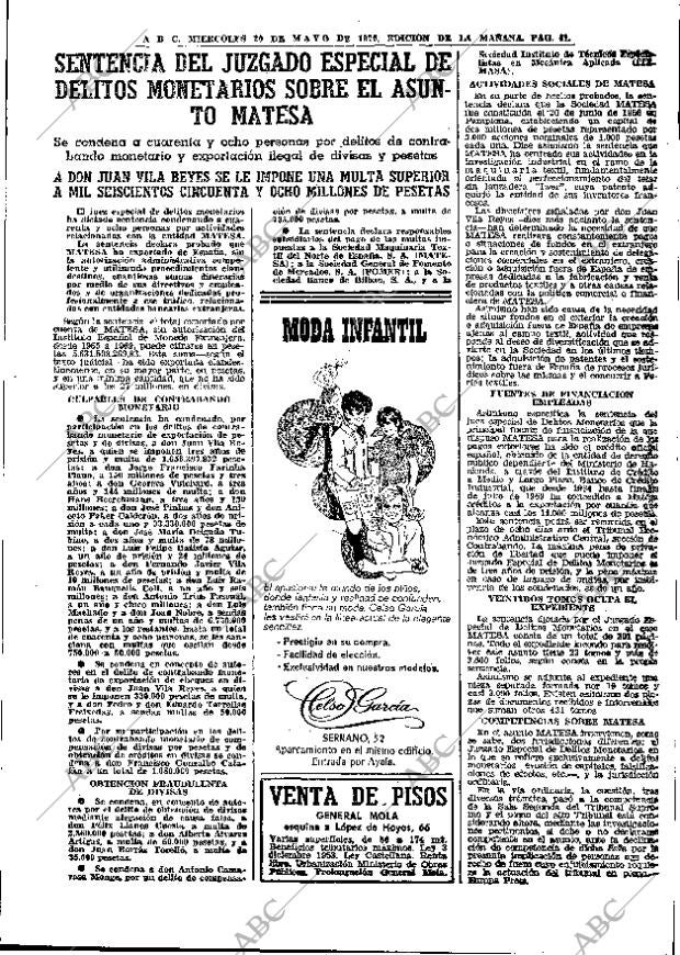 ABC MADRID 20-05-1970 página 41