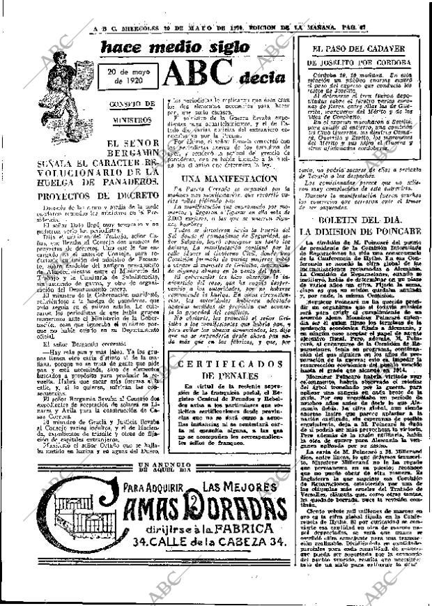 ABC MADRID 20-05-1970 página 67
