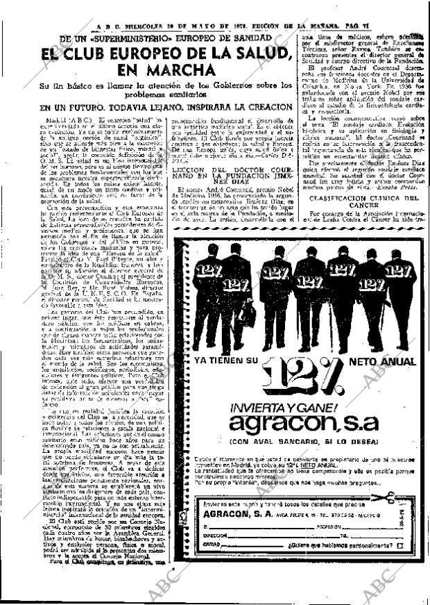 ABC MADRID 20-05-1970 página 71