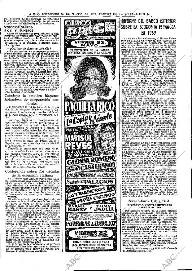 ABC MADRID 20-05-1970 página 74