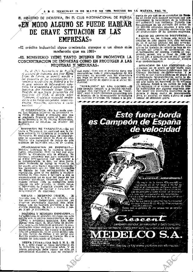 ABC MADRID 20-05-1970 página 75