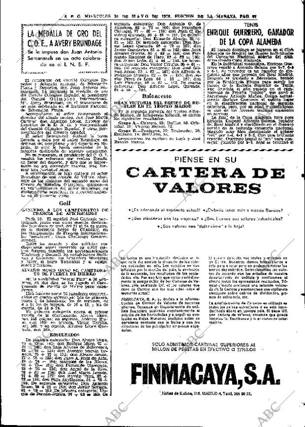 ABC MADRID 20-05-1970 página 87