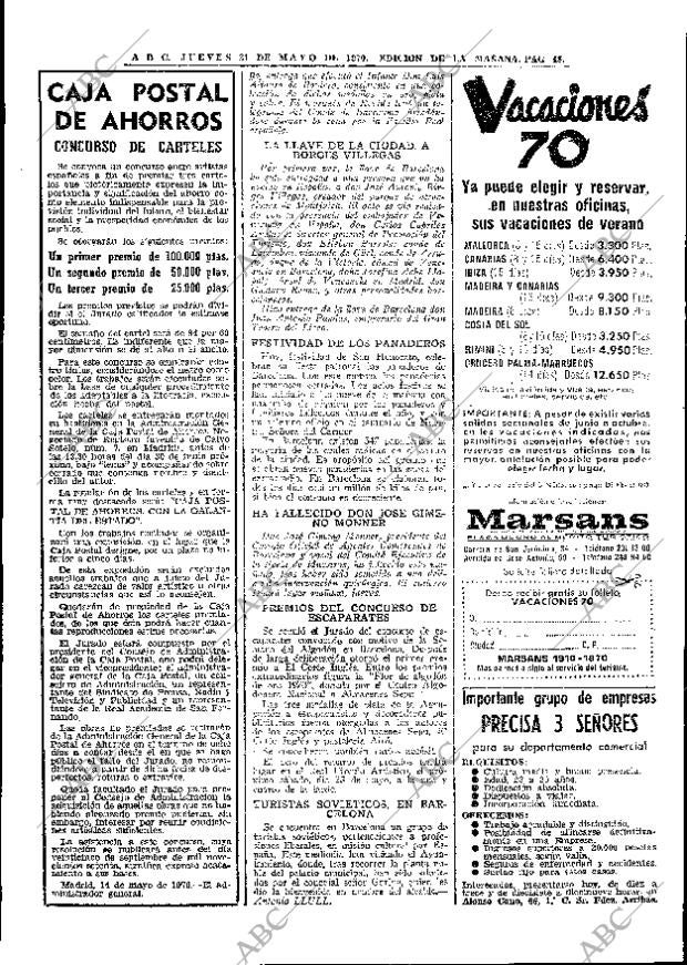 ABC MADRID 21-05-1970 página 48