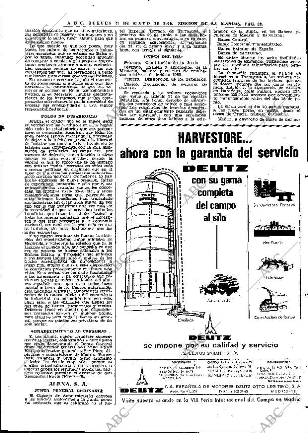 ABC MADRID 21-05-1970 página 69