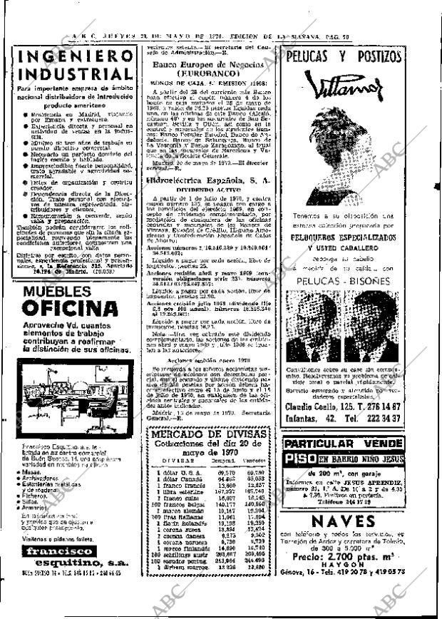 ABC MADRID 21-05-1970 página 70