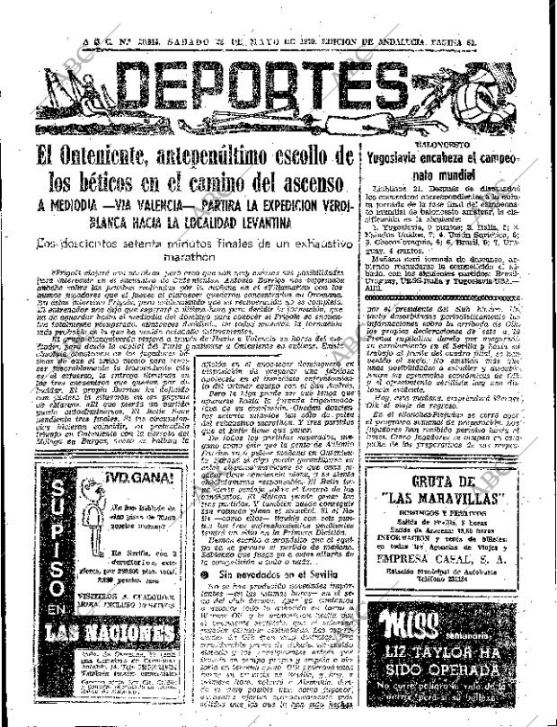 ABC SEVILLA 23-05-1970 página 61