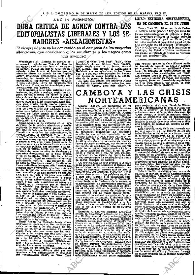 ABC MADRID 24-05-1970 página 27