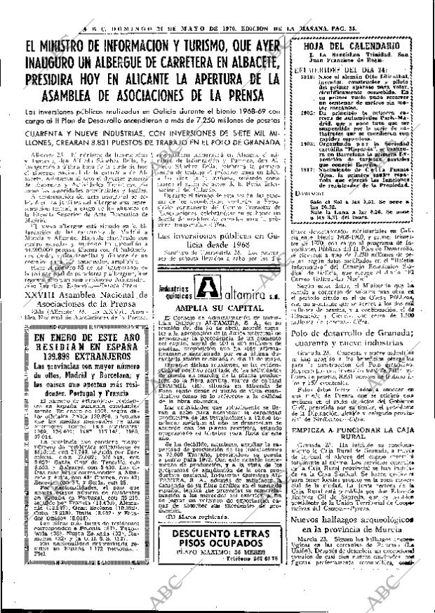 ABC MADRID 24-05-1970 página 35