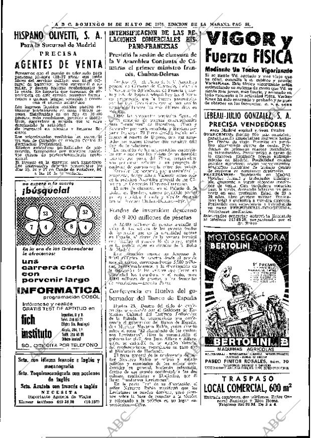 ABC MADRID 24-05-1970 página 58