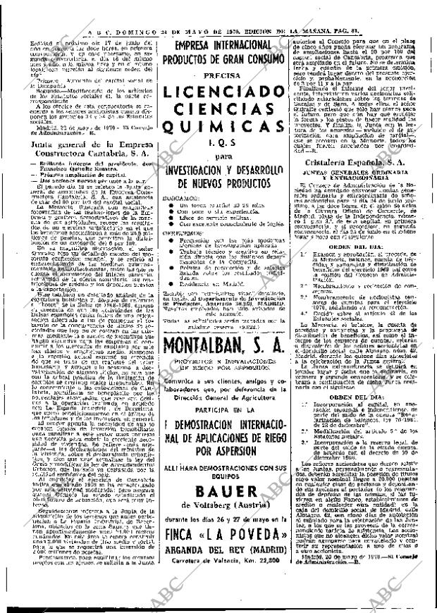 ABC MADRID 24-05-1970 página 61
