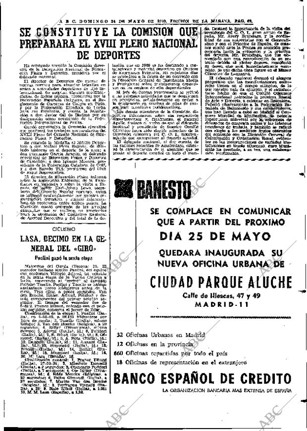 ABC MADRID 24-05-1970 página 69