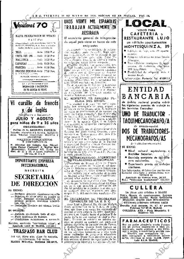 ABC MADRID 29-05-1970 página 24