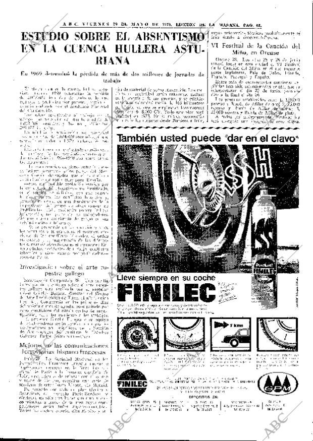 ABC MADRID 29-05-1970 página 43