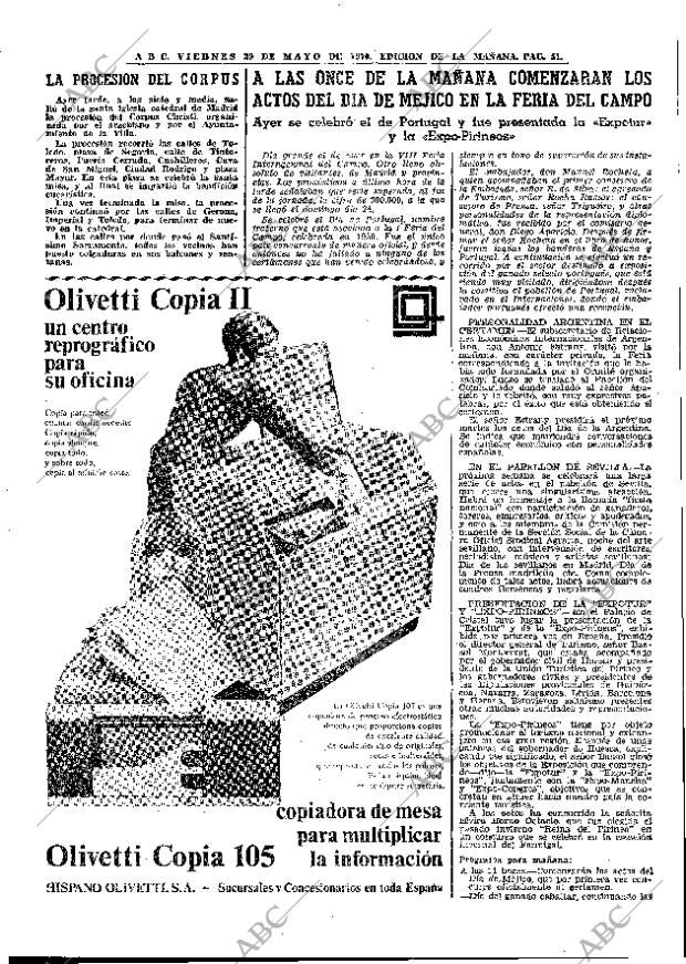 ABC MADRID 29-05-1970 página 51