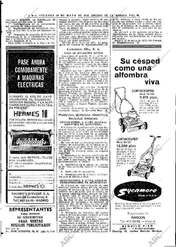 ABC MADRID 29-05-1970 página 70