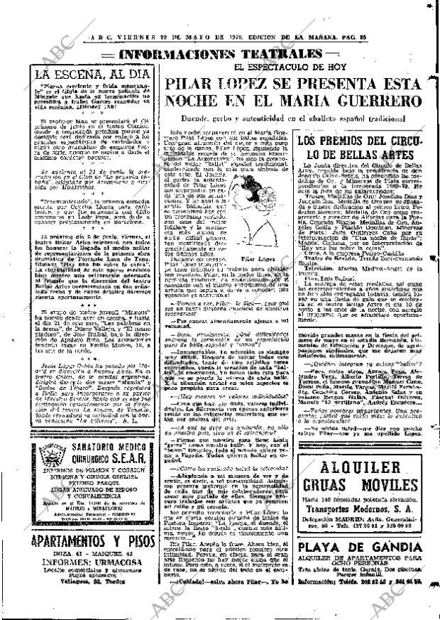ABC MADRID 29-05-1970 página 85