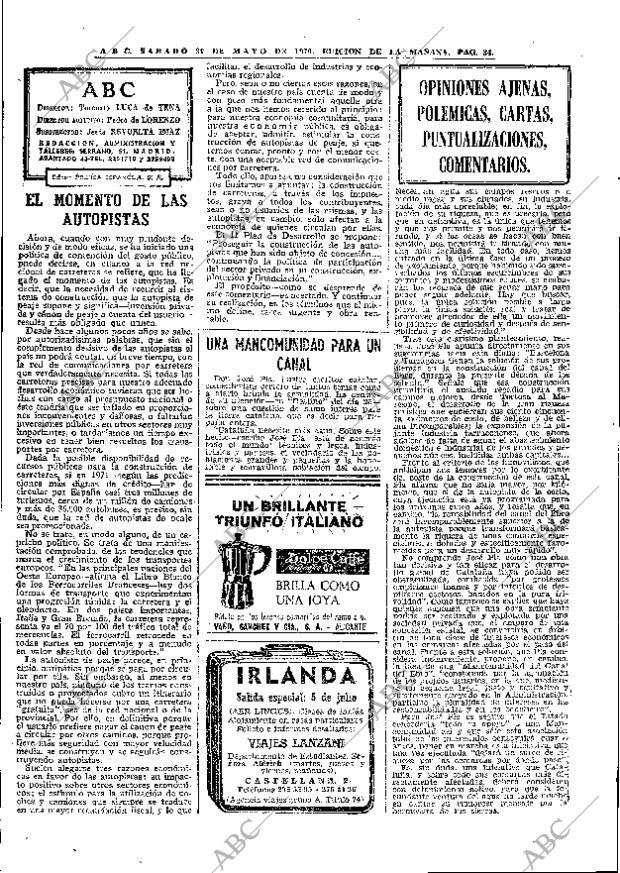 ABC MADRID 30-05-1970 página 34