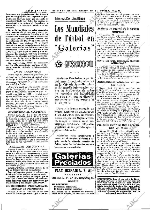 ABC MADRID 30-05-1970 página 40