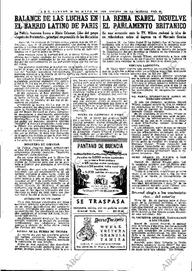 ABC MADRID 30-05-1970 página 41