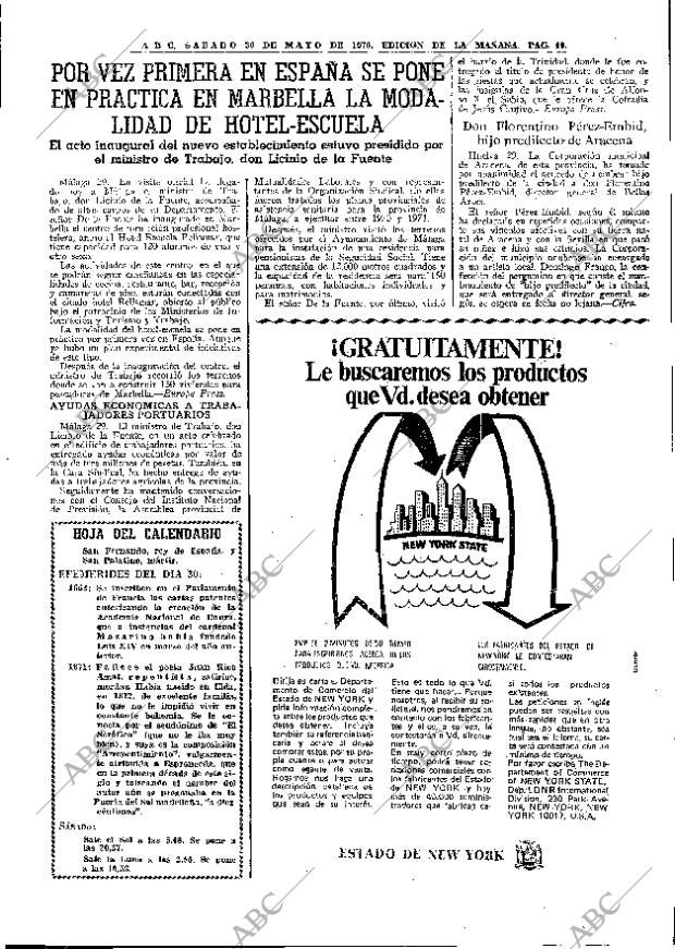 ABC MADRID 30-05-1970 página 49